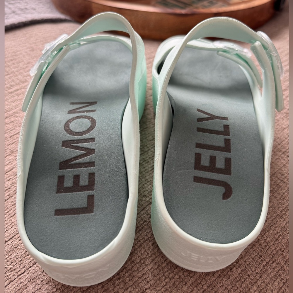 Lemon Jelly Fenix Aqua Green Vegan Green Sandals with Buckles Sz 37 - Picture 4 of 8